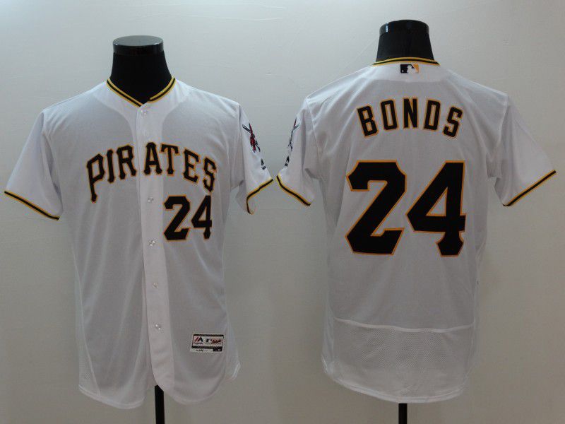 Men Pittsburgh Pirates #24 Bonds White Elite Nike 2022 MLB Jersey
